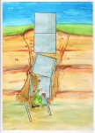 Прорыв плывуна в колодец со смещением колец шахты колодца. Потеря устойчивости шахты колодца.jpeg